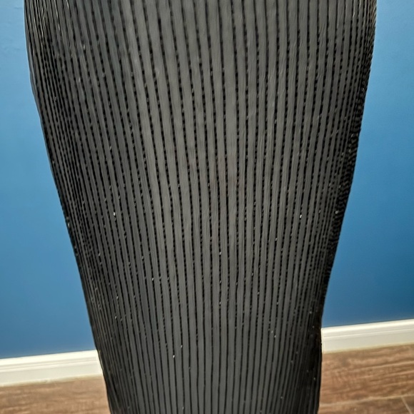 Scala Vintage 90's Beaded Silk Black and Blue Full Length Gown Size M. - Picture 8 of 13